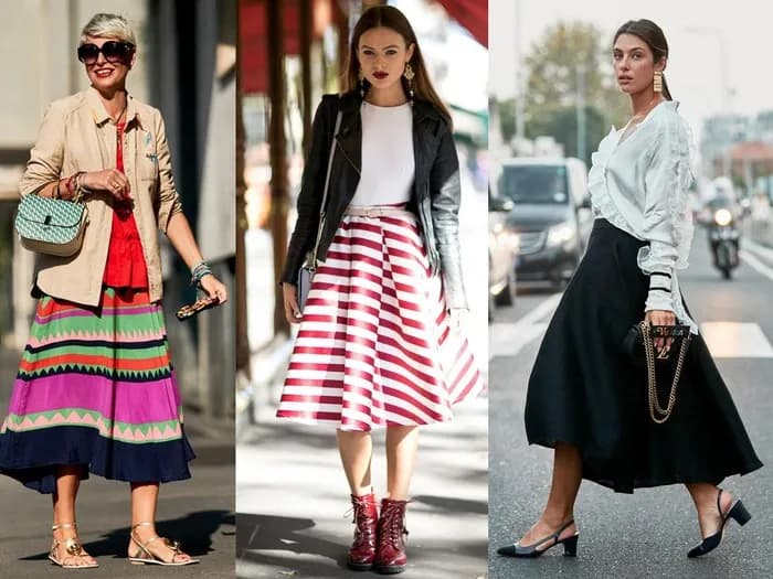 Stylizacje z rozkloszowaną spódnicą, które podkreślą twoją sylwetkę